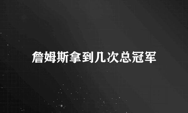 詹姆斯拿到几次总冠军