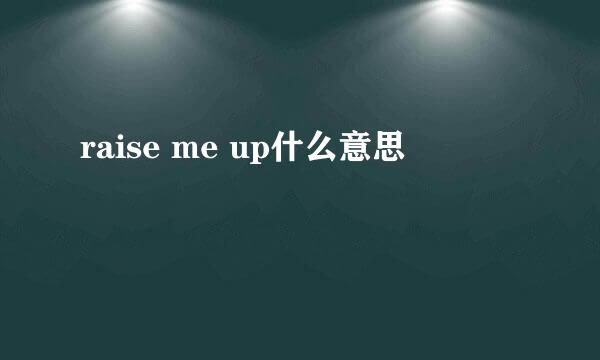 raise me up什么意思