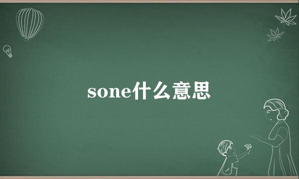 sone什么意思