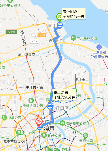 81835宝杨路码头出去到南京西路怎么走？