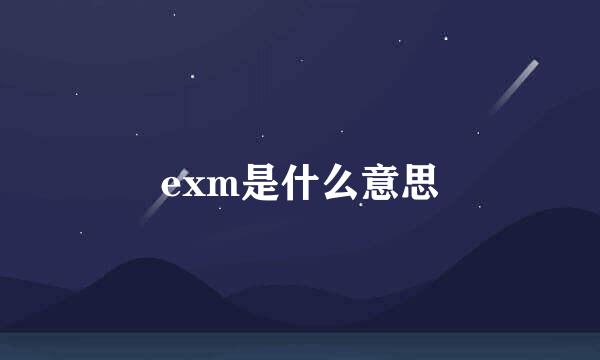 exm是什么意思