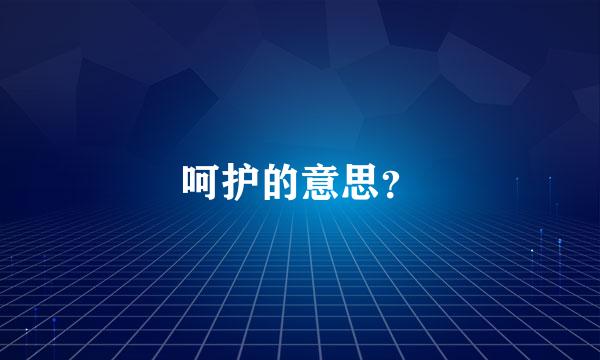 呵护的意思？