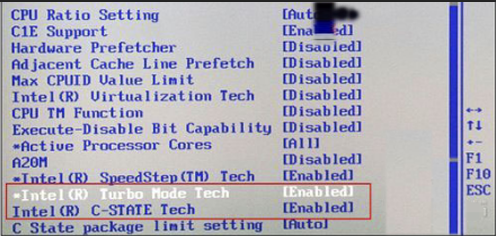 怎样在BIOS中设置turbo boost