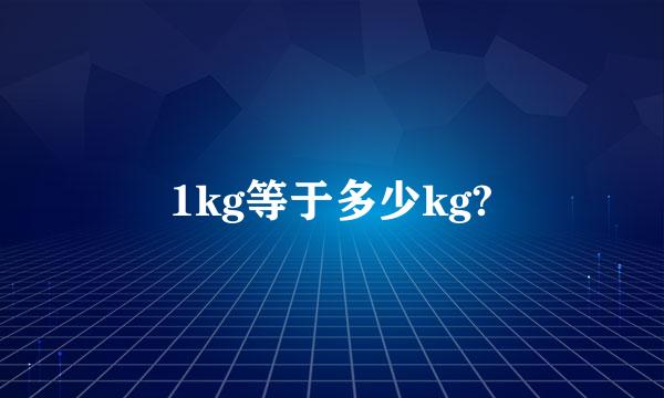 1kg等于多少kg?