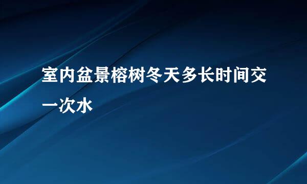 室内盆景榕树冬天多长时间交一次水