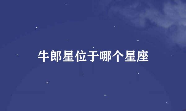 牛郎星位于哪个星座