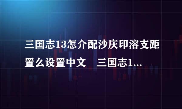 三国志13怎介配沙庆印溶支距置么设置中文 三国志13代流组中文设置方法