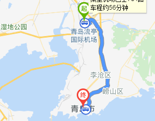 青岛流亭机场离青岛市区远吗？