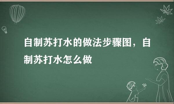 自制苏打水的做法步骤图，自制苏打水怎么做