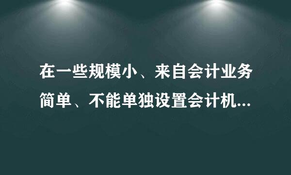 在一些规模小、来自会计业务简单、不能单独设置会计机构的单位，应当( )。