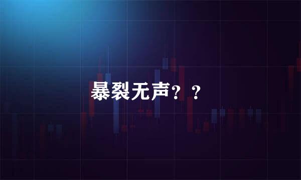 暴裂无声？？