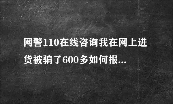 网警110在线咨询我在网上进货被骗了600多如何报警，可以立案吗