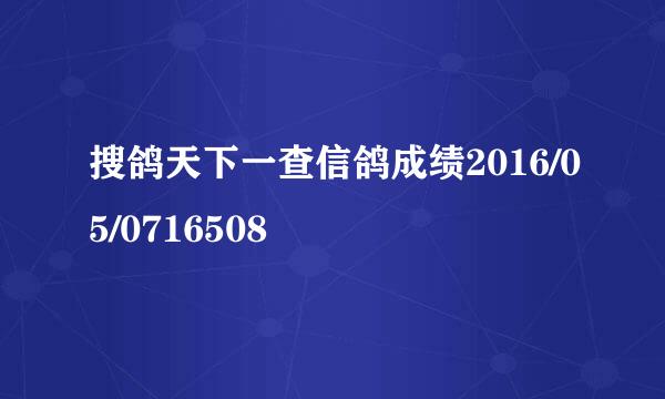 搜鸽天下一查信鸽成绩2016/05/0716508