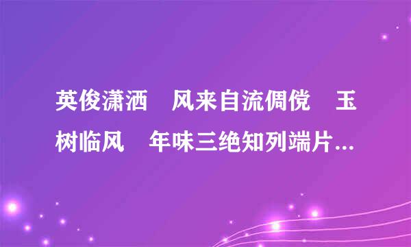 英俊潇洒 风来自流倜傥 玉树临风 年味三绝知列端片联委调款少多金 神勇威武 天下无敌 宇地权独席田裂内第一寂寞高手 ；