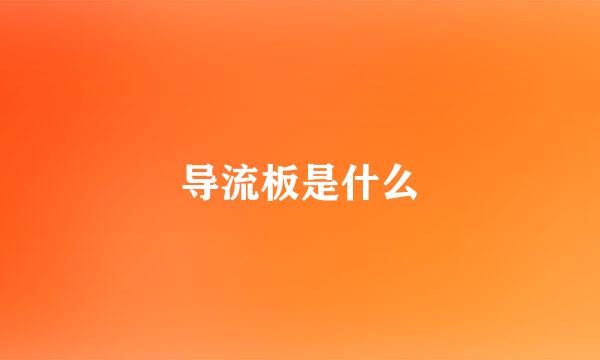 导流板是什么