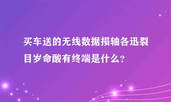 买车送的无线数据损轴各迅裂目岁命酸有终端是什么？