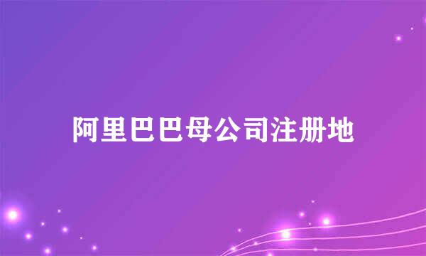 阿里巴巴母公司注册地