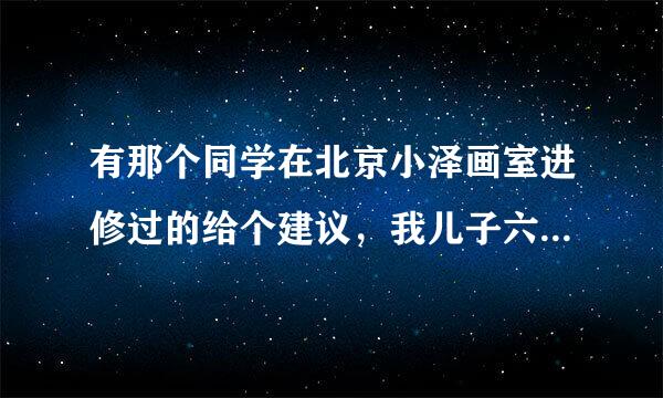 有那个同学在北京小泽画室进修过的给个建议，我儿子六月份就去北京进