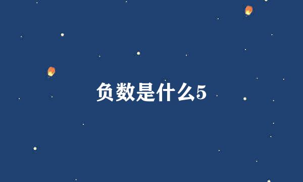 负数是什么5