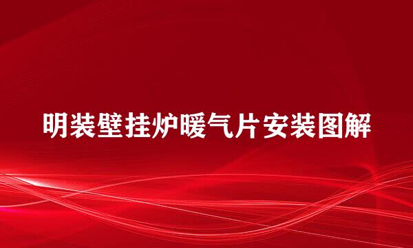 明装壁挂炉暖气片安装图解