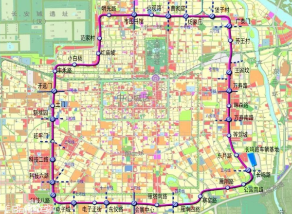 西安地铁八号线35个站点名称