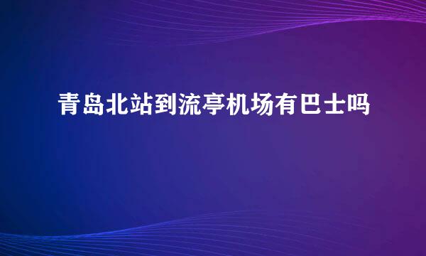 青岛北站到流亭机场有巴士吗