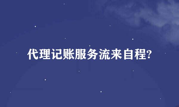 代理记账服务流来自程?