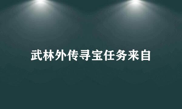 武林外传寻宝任务来自