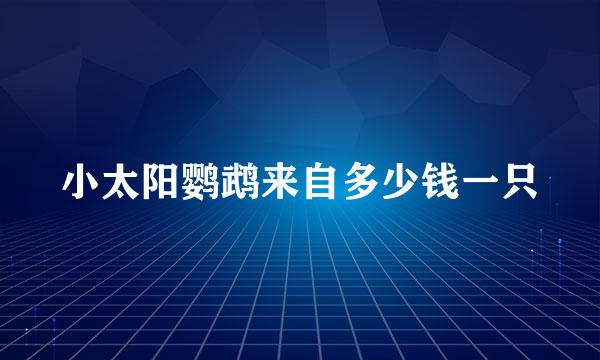 小太阳鹦鹉来自多少钱一只