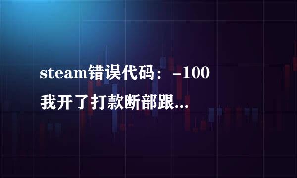 steam错误代码：-100   我开了打款断部跟编岁steamcommunity 302 V5的，还是无法打开商店和社区。