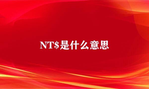 NT$是什么意思