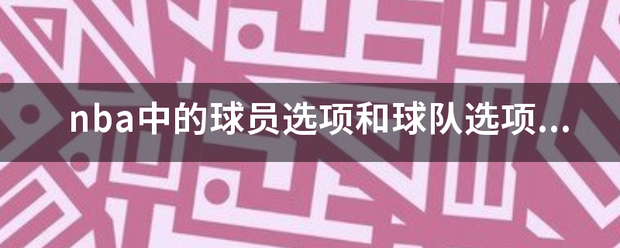 n来自ba中的球员选项和球队选项是什么意思？