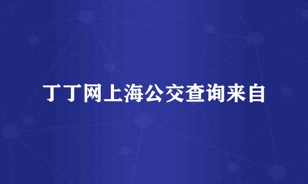 丁丁网上海公交查询来自