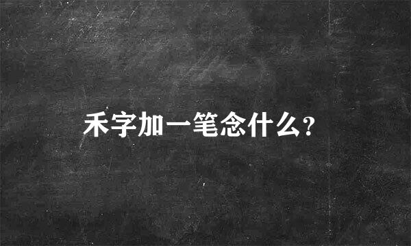 禾字加一笔念什么？