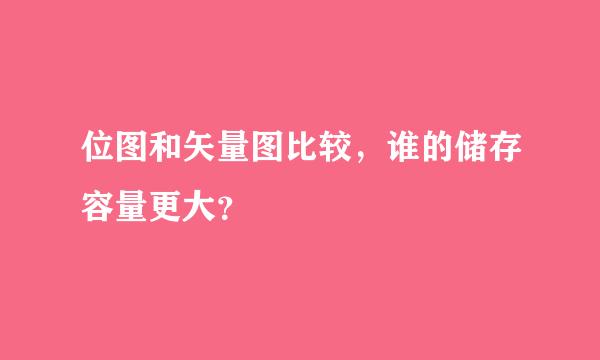 位图和矢量图比较，谁的储存容量更大？