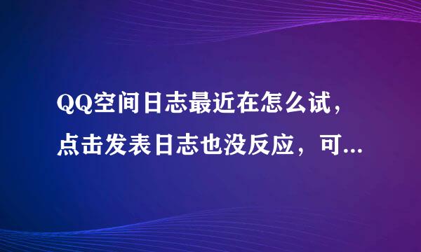 QQ空间日志最近在怎么试，点击发表日志也没反应，可以转载但是不能在重新编辑，怎么回事啊