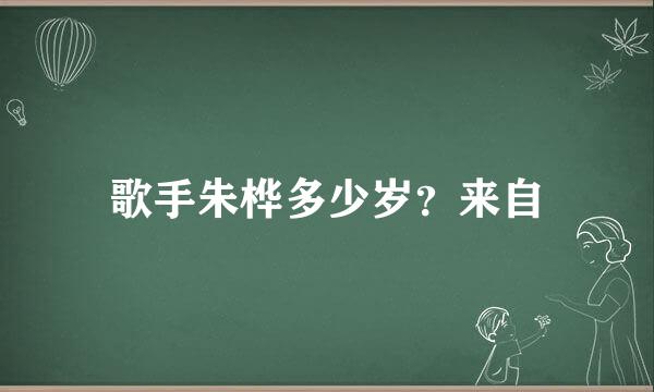 歌手朱桦多少岁？来自