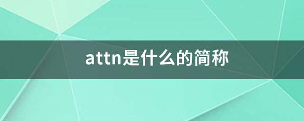 attn是什么的简称