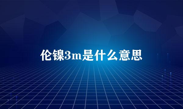 伦镍3m是什么意思