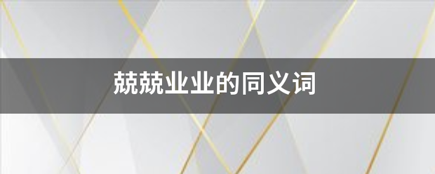 兢兢业业的同义词