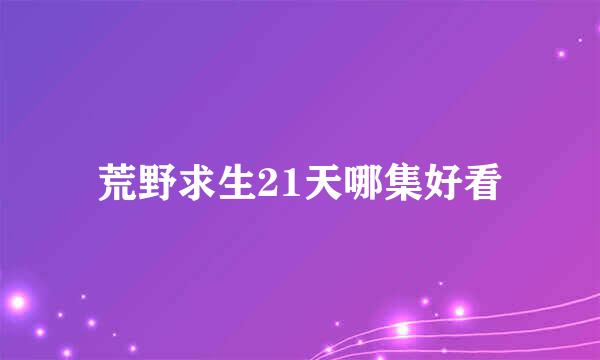 荒野求生21天哪集好看