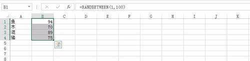 excel怎么在某一范围内生成随机数木根承比直？