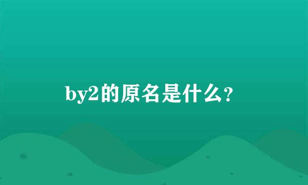 by2的原名是什么？