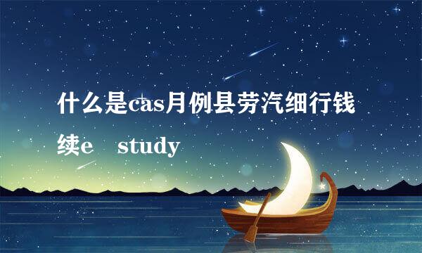 什么是cas月例县劳汽细行钱续e study