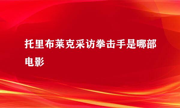 托里布莱克采访拳击手是哪部电影