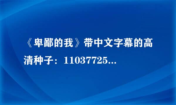 《卑鄙的我》带中文字幕的高清种子：1103772555@qq.com。谢谢