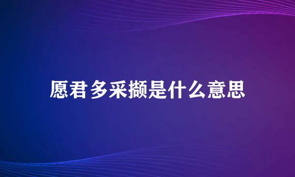 愿君多采撷是什么意思