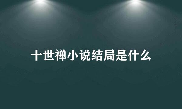 十世禅小说结局是什么