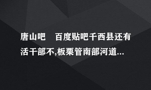 唐山吧 百度贴吧千西县还有活干部不,板栗管南部河道都被人,堵上了,下大雨