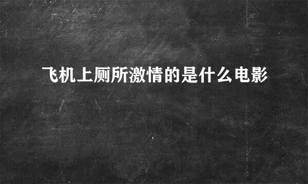 飞机上厕所激情的是什么电影